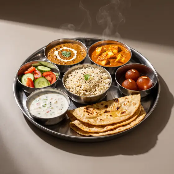 North Indian thali