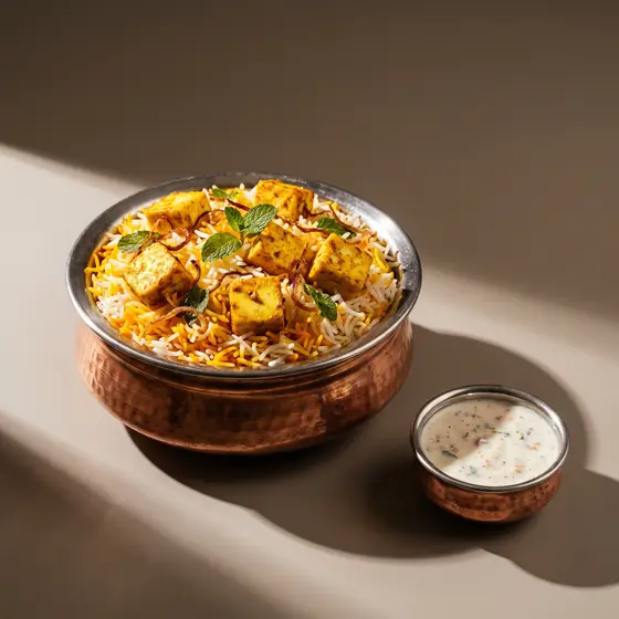 Paneer dum biryani
